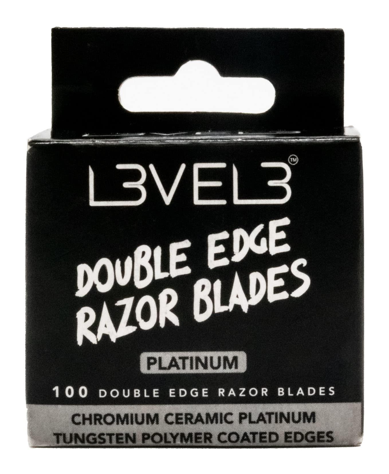L3 L3VEL3 Double Edge Razor Blades Platinum 100 Ct (Pack of 1)