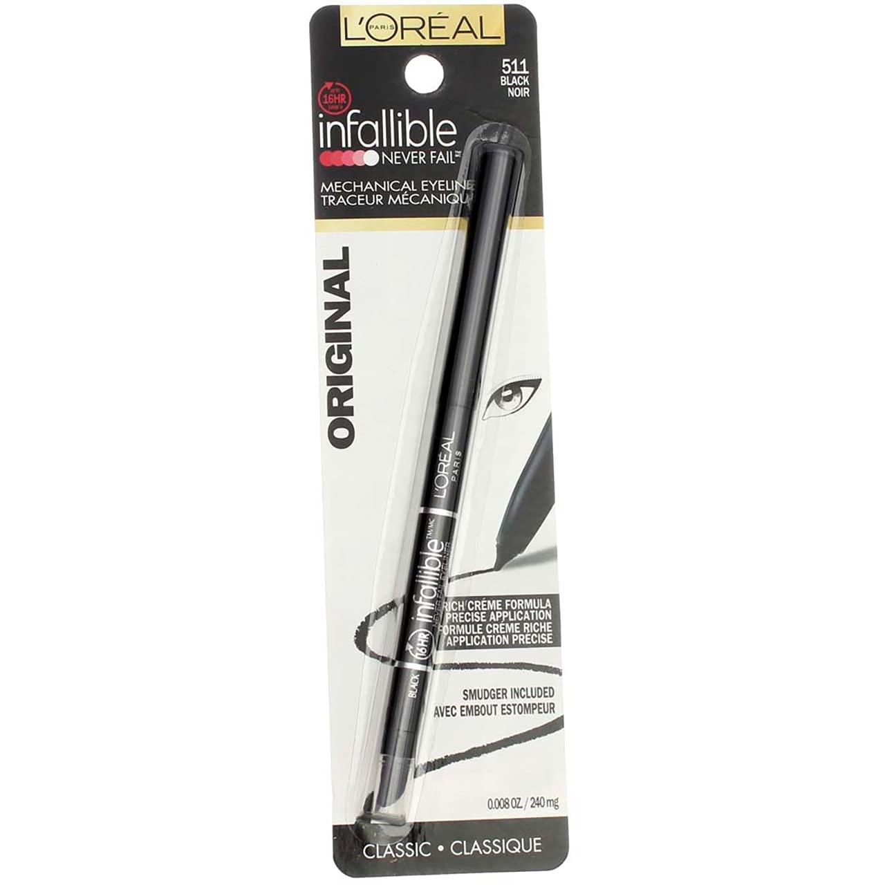 L'Oreal Paris L'Oreal Paris Infallible Never Fail Eyeliner, Black, 0.008 Ounces