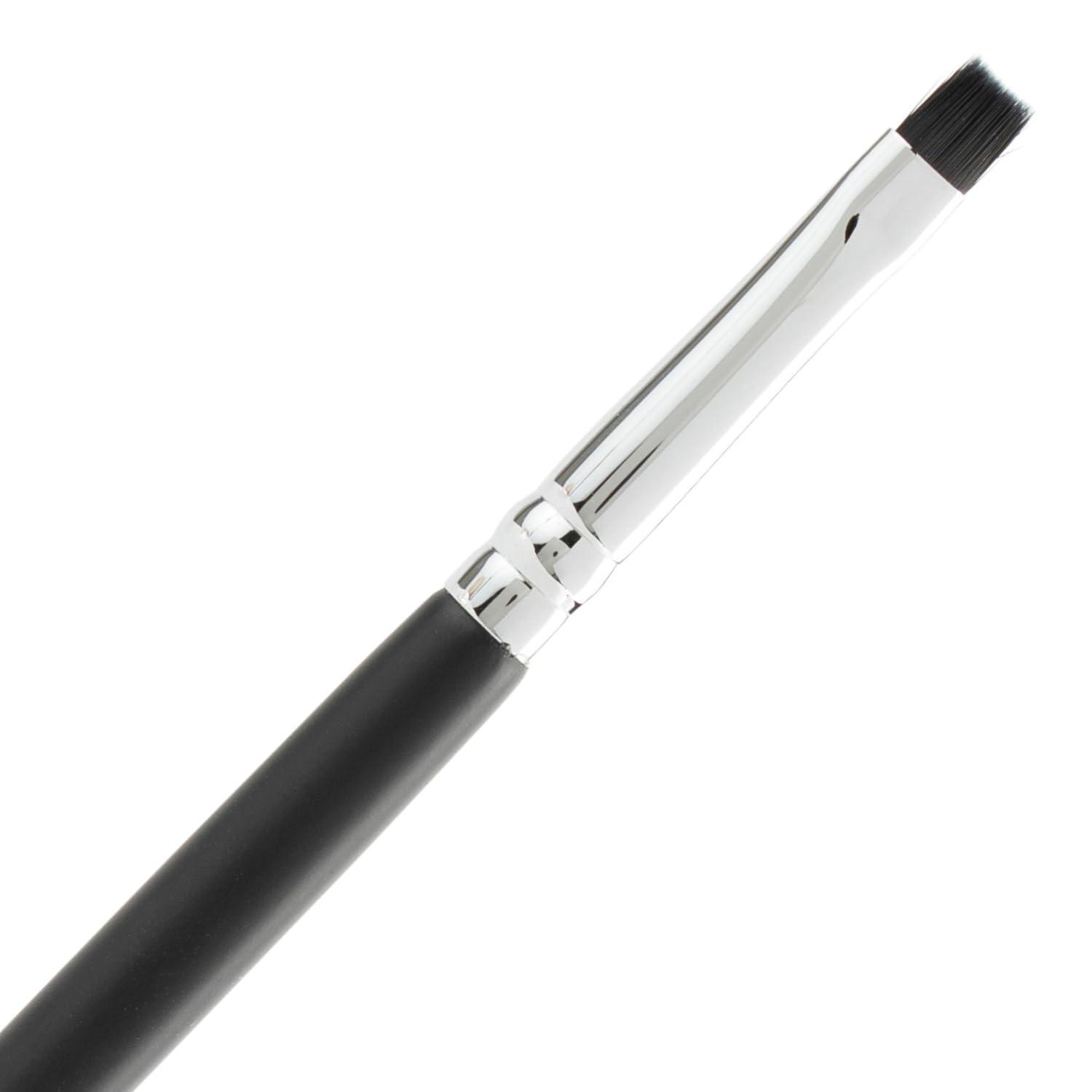 Beauty Junkees Flat Eyeliner Brush Definer Brush Pro Tight Eye Liner Brush Thin, Gel Eyeliner Brush, Small Fine Makeup Brush for Eyeliner, Tool Applicator for Gel Liquid Powder Cake Cream