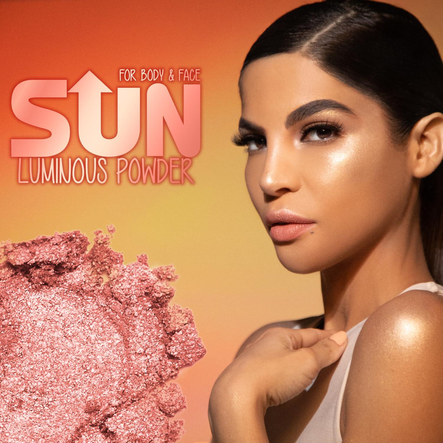 Pink Up PINK UP Luminous Powder| Highlighter Make Up| HighLight | Powder Illuminator| Provides luminosity to the face| High pigmentation| Luminous finish| Model PKIP01