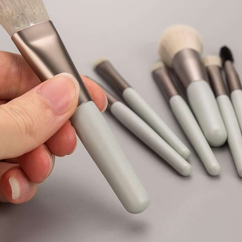 RomildaYuan 8Pcs Mini Size Makeup Brush Set Foundation Highlighter Blending Eyeshadow Eyelashes Eyebrow Brush for Make Up Pincel