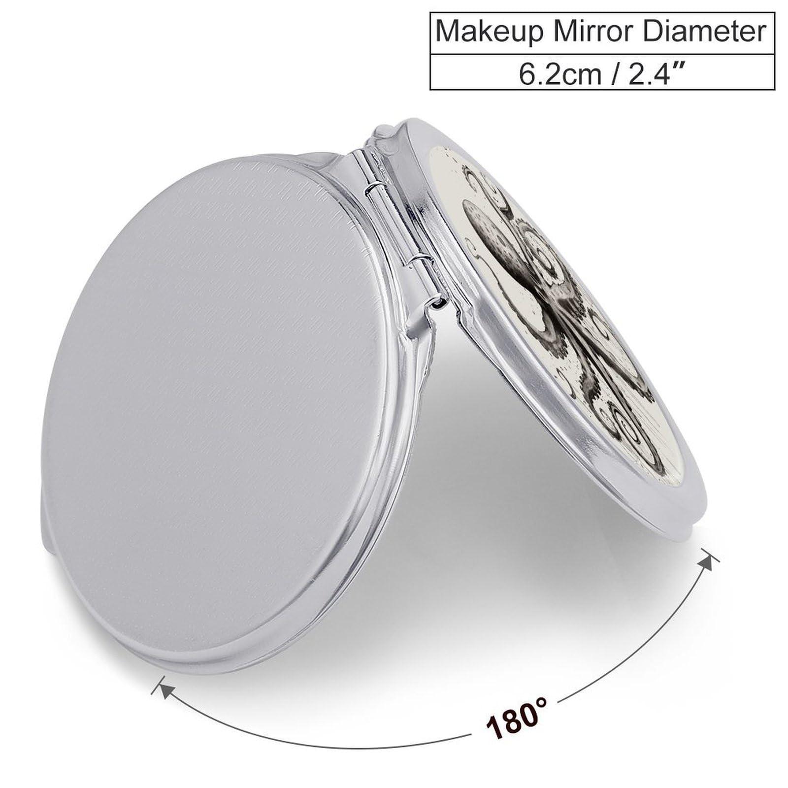 LFDSEPYM LFDSEPYM Octopus Travel Makeup Mirror Portable Double Sided Folding Mirror 1X/2X Magnifying Round Vanity Mirror for Home Office Women Purse Handbag Wallet