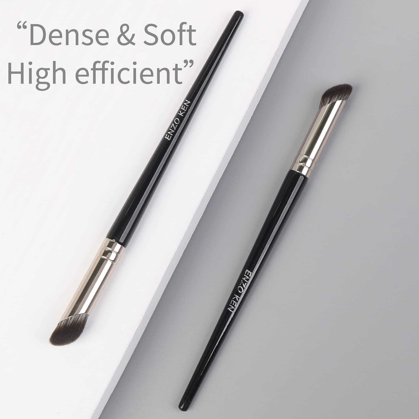ENZO KEN ENZO KEN Small Nose Contour Brush, Angled Concealer Brush Under Eye, Concealer Brush, Angle Concealer Brush, Small Concealer Brushes, Contour Nose Brush, Concealer Angled Brush - Black, 8M01