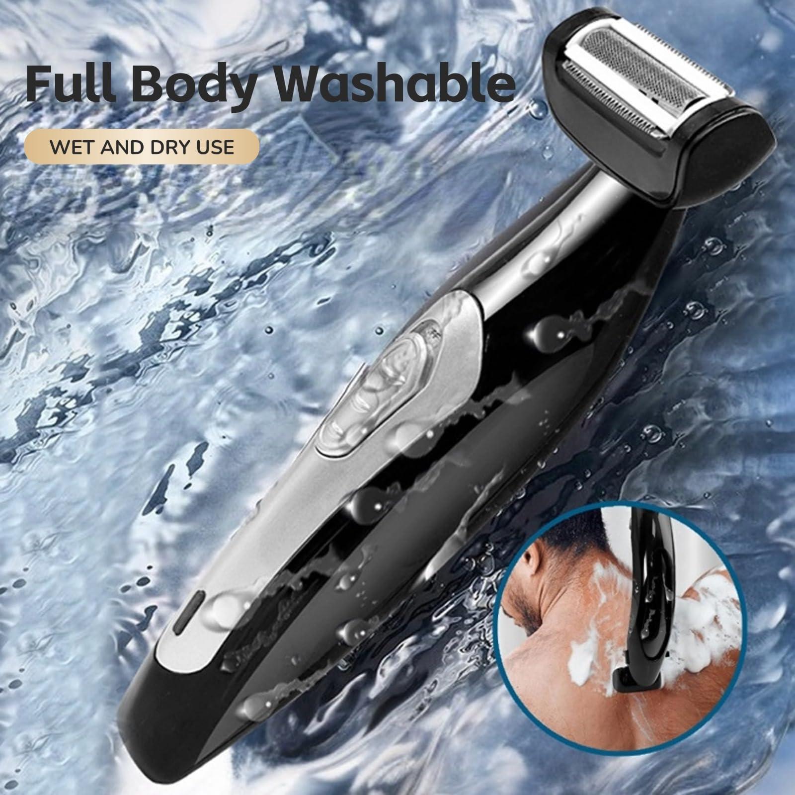 Yoidesu Yoidesu Back Shavers for Men, Body Shaver with Adjustable Extreme Reach Handle, Body Groomers Men\'s Electric Back Shaver with Charging Base, Wet Dry Use Back Groomer