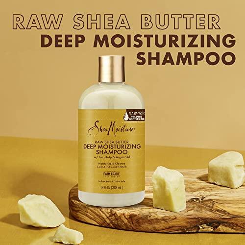 SheaMoisture Raw Shea Butter Moisture Retention Shampoo by Shea Moisture for Unisex - 13 oz Shampoo - Pack of 2