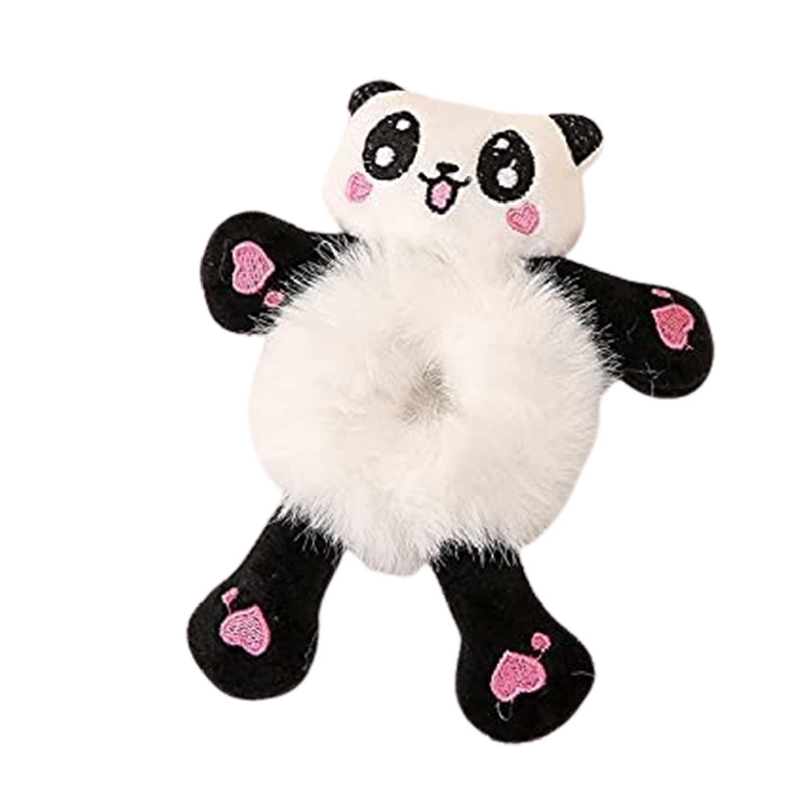 LELEVTXP Hair Tie Cartoon Panda Hair Band Cute Elastic Hair Scrunchy for Girls Women