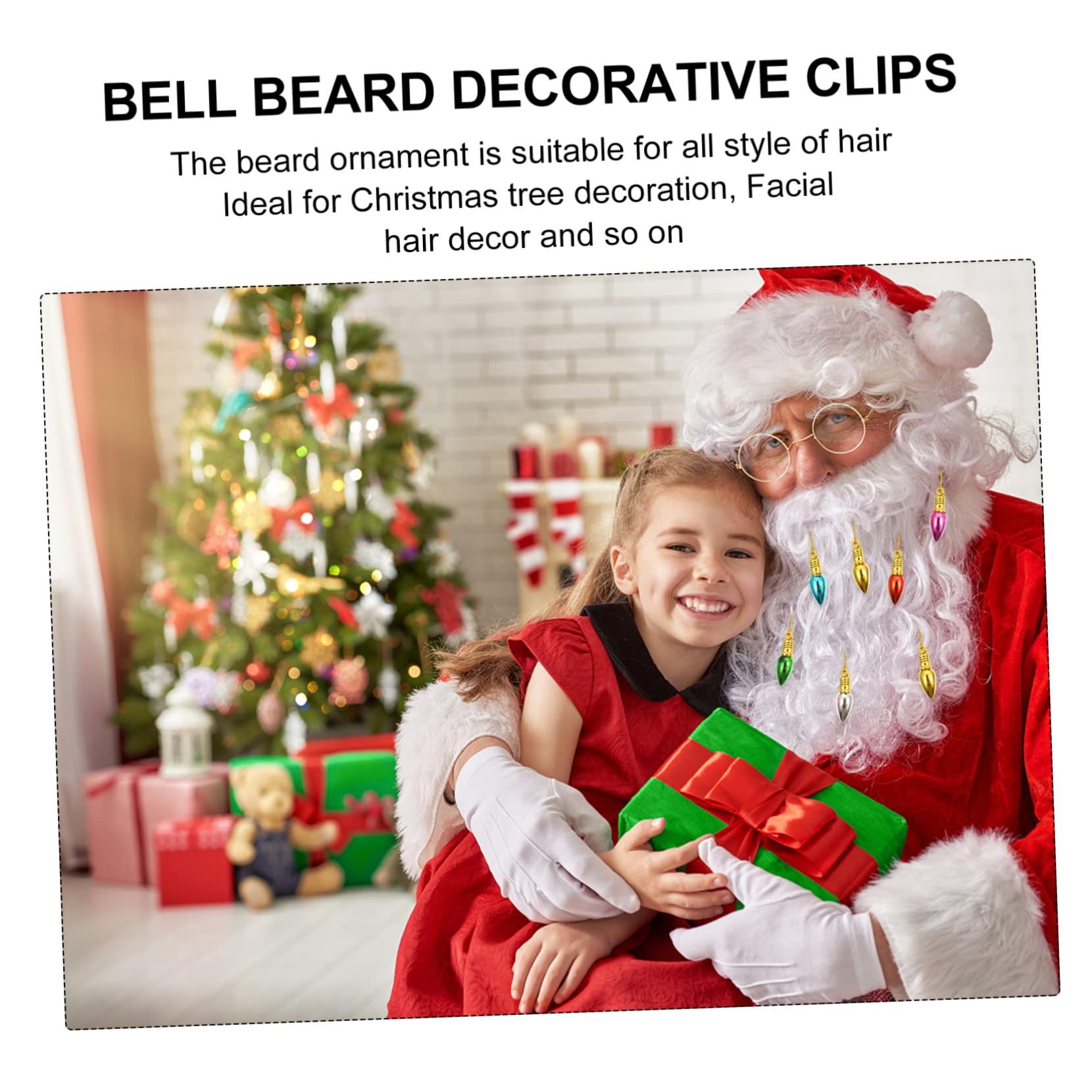 BIUDECO BIUDECO Unique Beard Clips 24pcs Bell Beard Ornaments Sturdy Plastic Beard Decorative Clamps Stylish Beard Hair Clip for Men Random Color