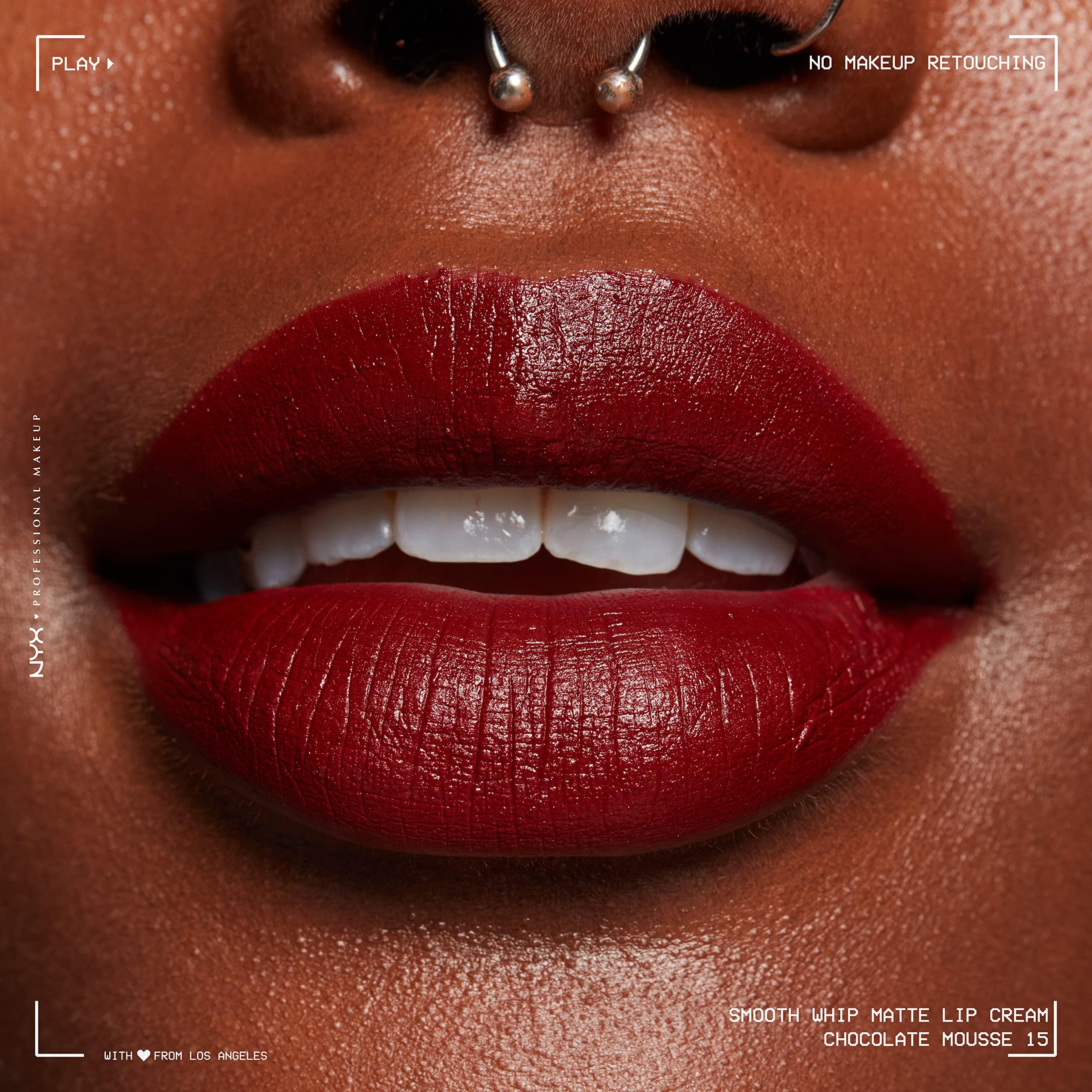 NYX PROFESSIONAL MAKEUP NYX PROFESSIONAL MAKEUP Smooth Whip Matte Lip Cream, Long Lasting, Moisturizing, Vegan Liquid Lipstick - Chocolate Mousse (Deep Red Brown)