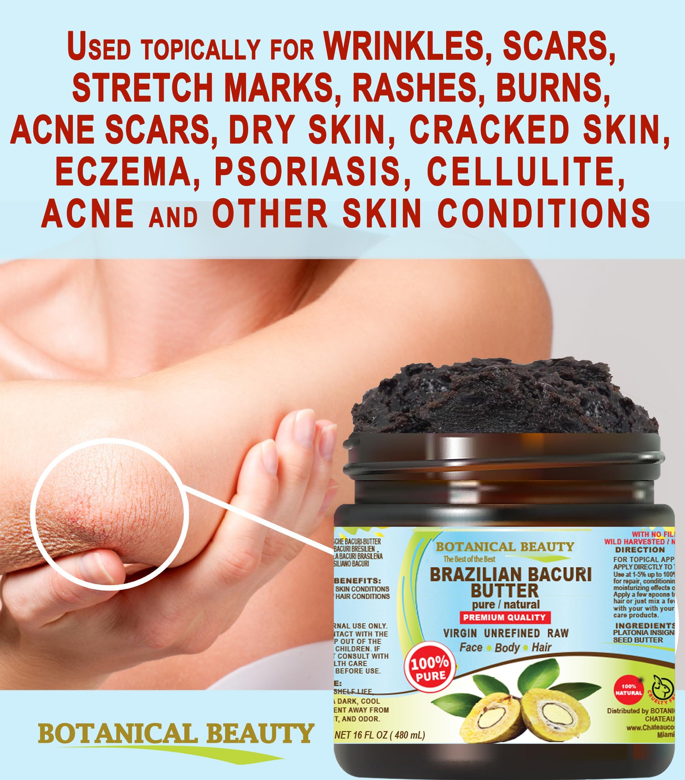 Botanical Beauty Botanical Beauty Brazilian BACURI BUTTER 100% Pure Natural VIRGIN UNREFINED for FACE, SKIN, BODY, HAIR, NAILS 4 Fl.oz.- 120 ml Skin Moisturizer Butter, Skin Nourishing Butter