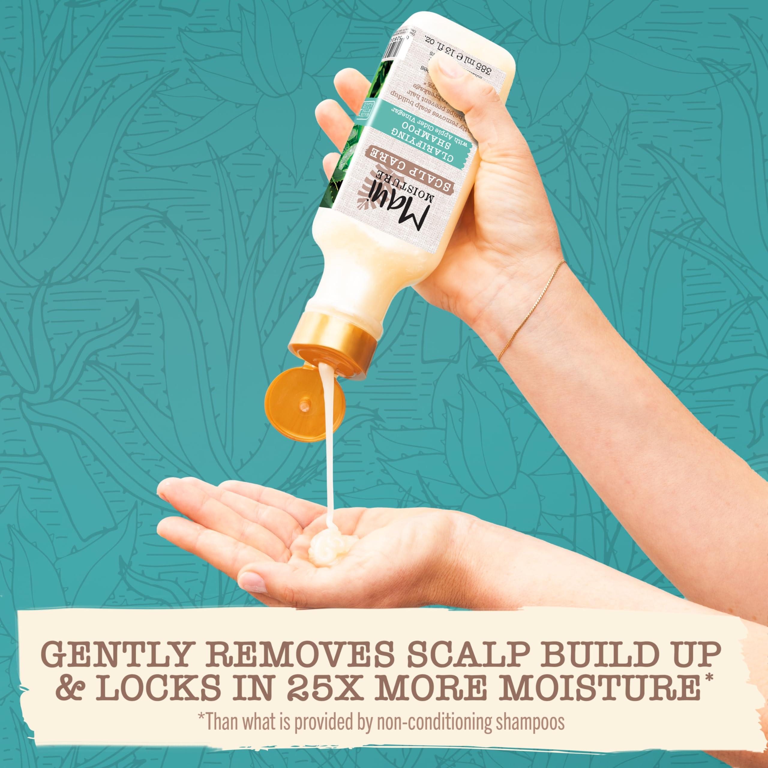 Maui Moisture Maui Moisture Scalp Care Clarifying Shampoo, Apple Cider Vinegar Curly Hair Shampoo Moisturizes & Removes Scalp Build-Up, Sulfate-Free Surfactants, 13 fl. oz