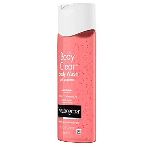 Neutrogena Neutrogena Body Clear Acne Treatment Body Wash with 2% Salicylic Acid Acne Medicine to Prevent Body Breakouts,Pink Grapefruit Shower Gel for Back,Chest & Shoulders,Vitamin C,8.5 fl. oz (Pack of 3)