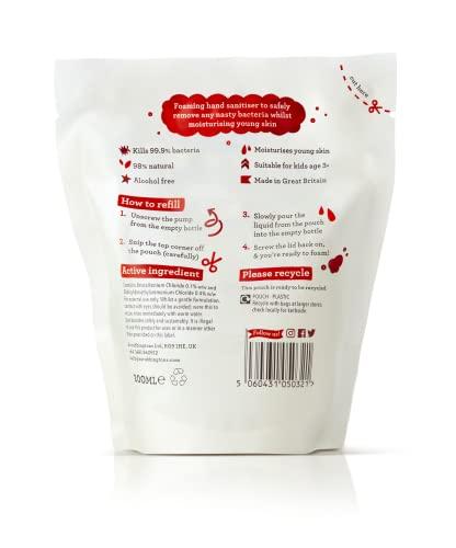 Scrubbington's Scrubbington's Scrub Up Children's Foaming Hand & Face Wash Refill Pouch with 98% Natural Ingredients & Aloe Vera for Sensitive Skin, 3 x 200ml