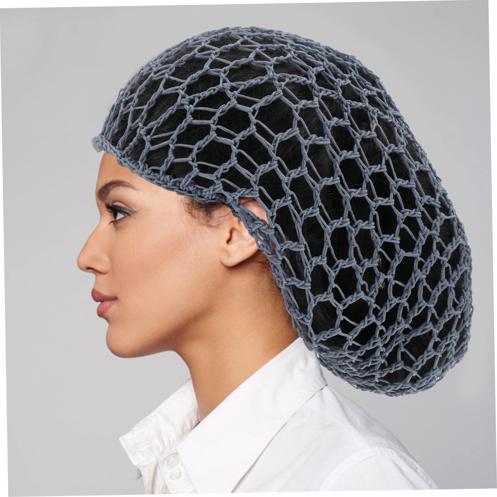 Beatifufu Beatifufu 3Pcs Mesh Crochet Hair Nets for Women Sleep Bonnet Hair Nets for Women Night Sleep Hair Caps Elastic Fit Protect Shape Hair Black Grey Navy
