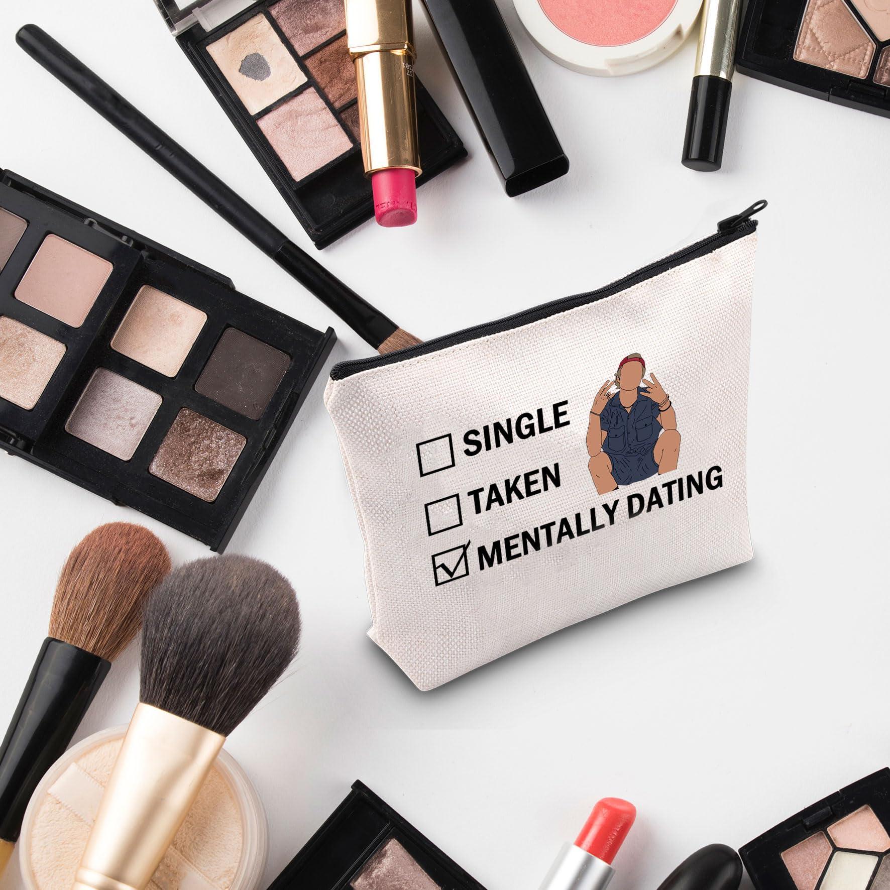 G2TUP G2TUP JJ Maybank Inspired Gift Dating JJ Maybank Makeup Bag Rudy Pankow Fan Cosmetic Bag Rudy Pankow Merch (JJ Maybank White Bag)