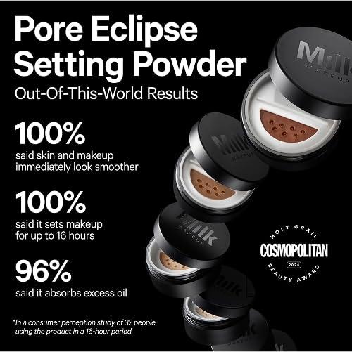 Milk Makeup Milk Makeup Pore Eclipse Matte Translucent Setting Powder, Translucent Rich Deep - 0.55 oz - Sets Makeup for Up to 16 Hours, Blurs Pores and Fine Lines & Controls Shine - Vegan & Cruelty Free