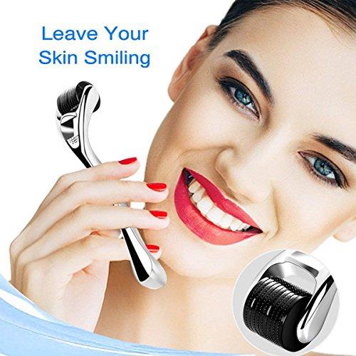 Diougens Lee Derma Roller for Beard - Diougens Lee 540 Titanium Microneedling Roller for Face Body - with Storage Case