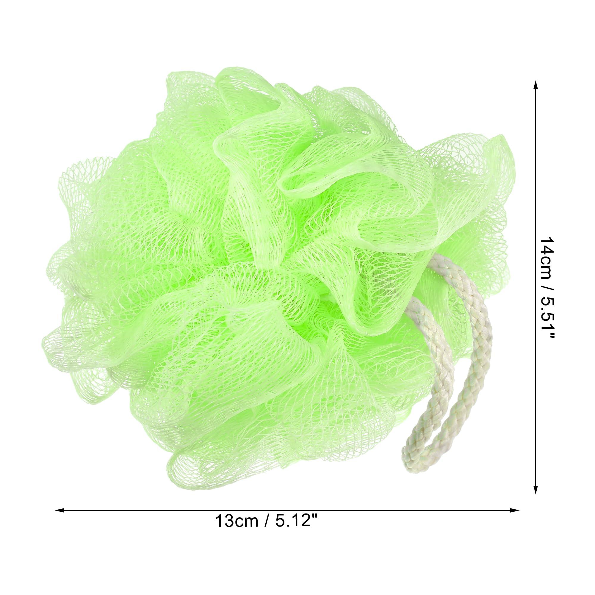 VOCOSTE VOCOSTE Bath Shower Loofah Sponges Body Puffs for Bathroom 5.12\"x5.51\" Green 1 Pc