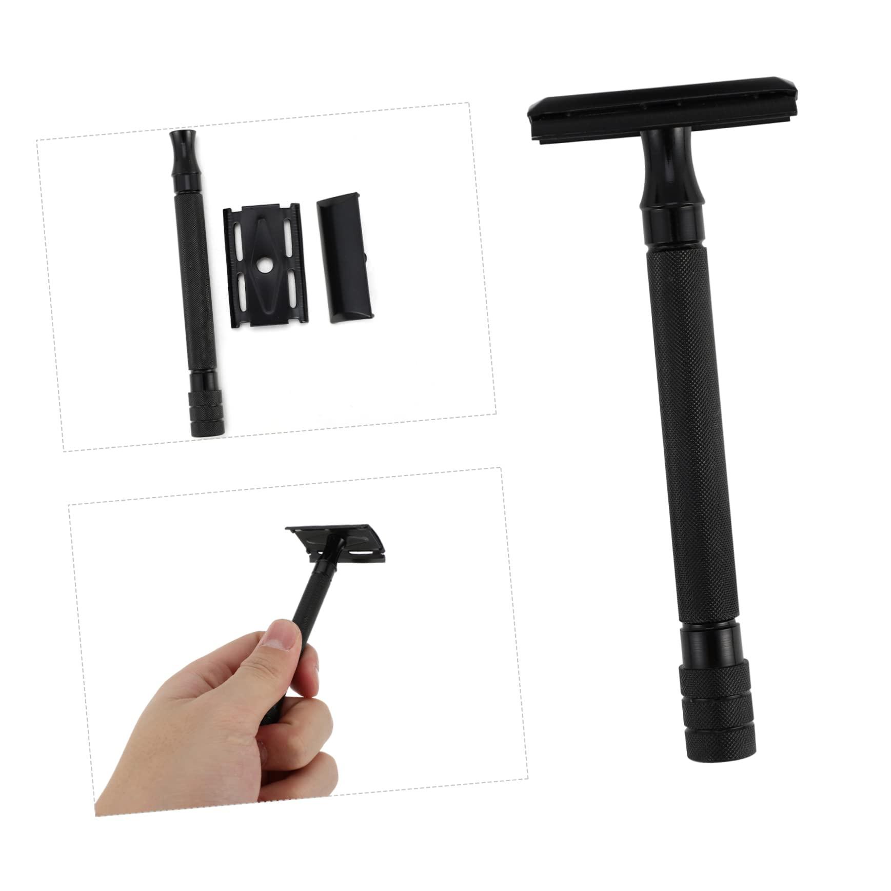 balacoo balacoo 2pcs Men's Double Edge Safety Razor Reusable Shaving Tool Manual Beard Trimmer Double Sided Razor for Women Precision Cutting