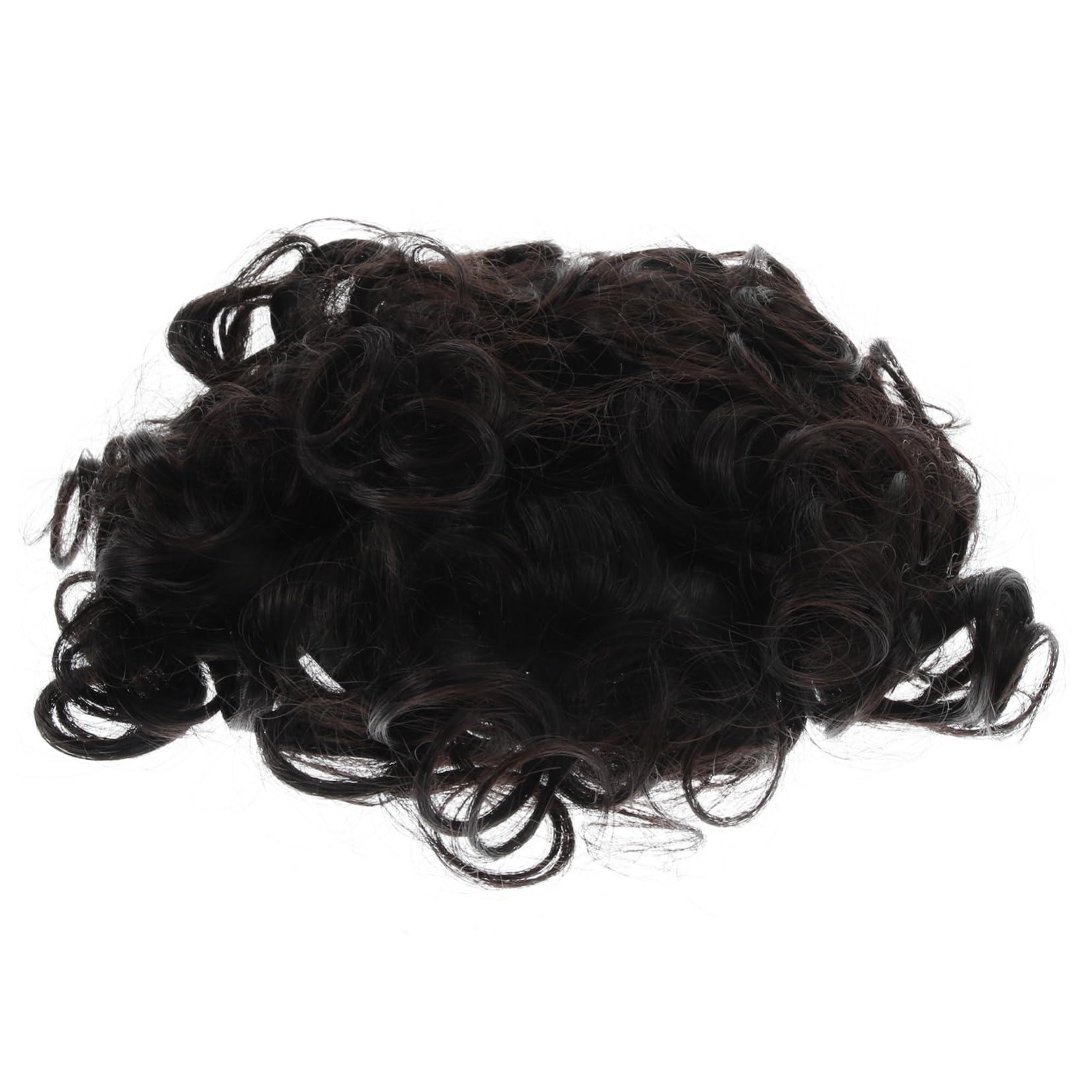 FOMIYES FOMIYES 2pcs Piece messy hair bun scrunchies human hair scrunchie hair bun extensions updo hair bun ponytail wig curly wigs fake buns Miss hair accessories High temperature wire drawstring