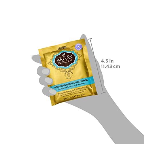 HASK HASK ARGAN OIL Repairing Deep Conditioner Treatments for all hair types, color safe, gluten free, sulfate free, paraben free - Pack of 2