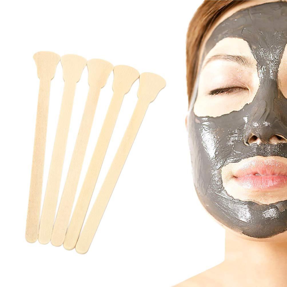 NUOBESTY NUOBESTY 100pcs wax sticks eyebrow spatula Disposable Waxing Rods waxing spatulas boots wood waxing craft sticks wood facial stir sticks wax rods Body small wooden shovel Bamboo