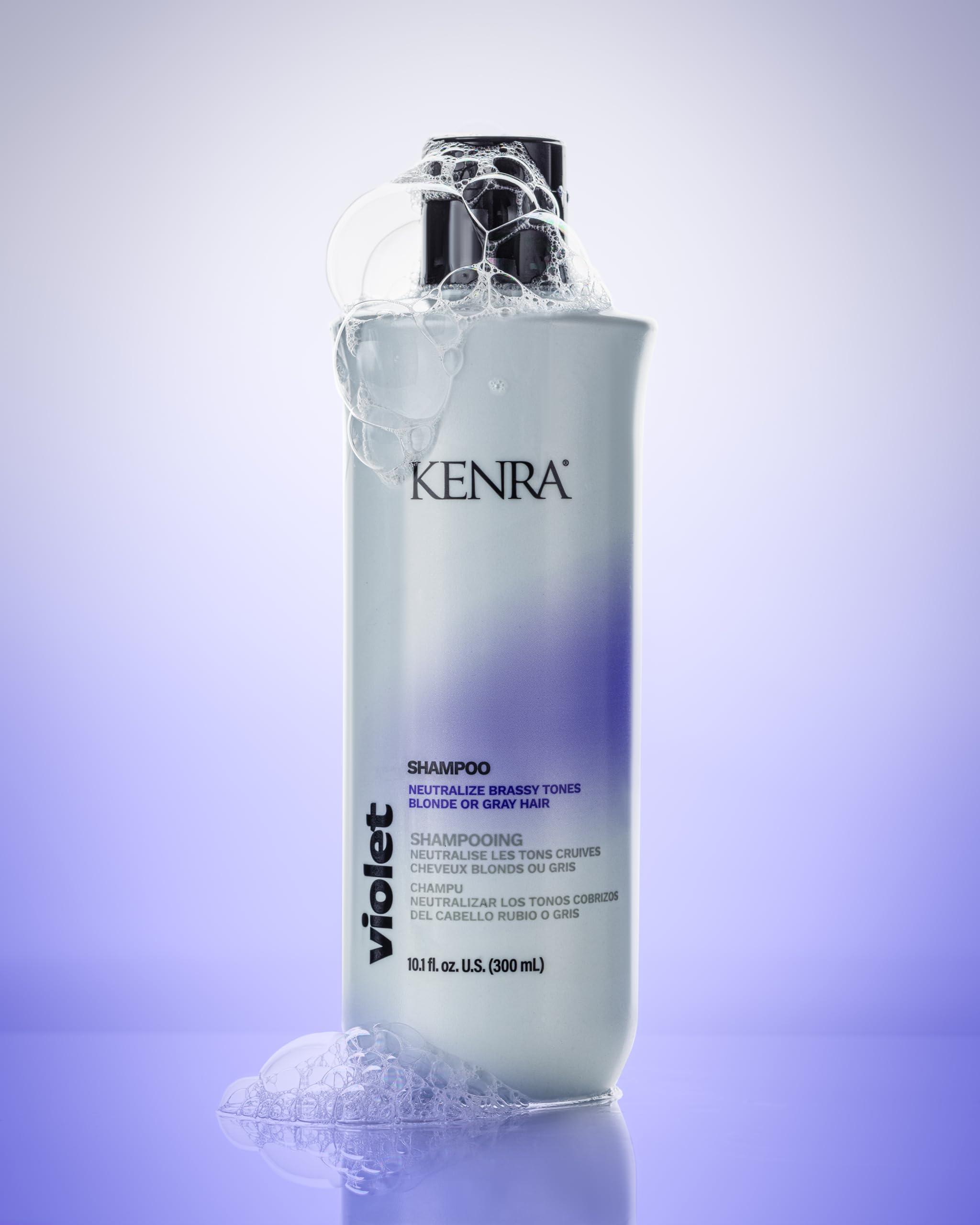 Kenra Professional Kenra Violet Shampoo | Eliminates Brassy Tones | Purple Pigment + Deposit | Neutralizes Yellow | Moisturizes Processed Hair | Enhances Vibrancy of Blonde or Gray Hair | Color Safe | 10.1 fl. oz.