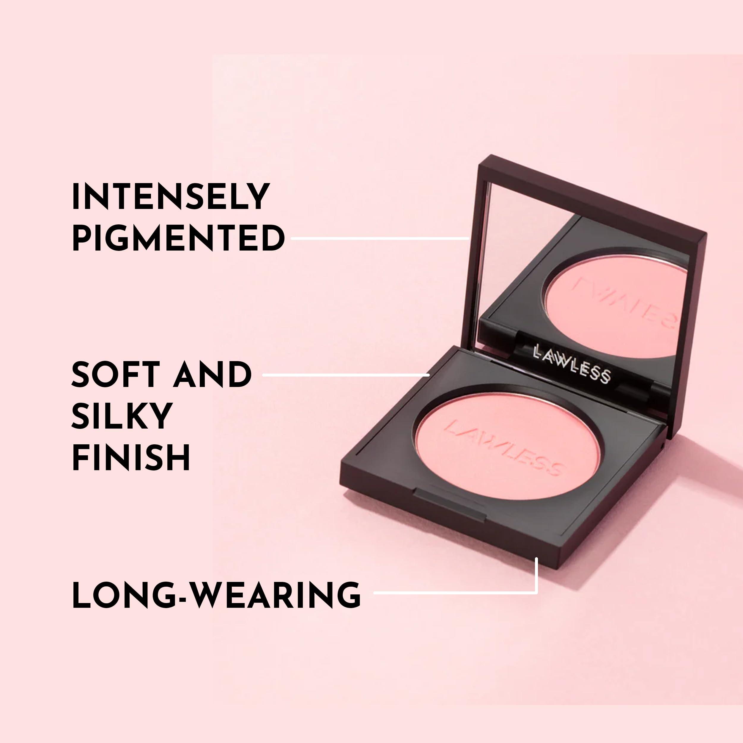 LAWLESS Lawless Make Me Blush Talc-Free Velvet Blush - Sakura - Premium Blush with Natural Ingredients to Moisturize and Nourish Skin While Imparting a Soft, Silky Finish - 0.18 oz