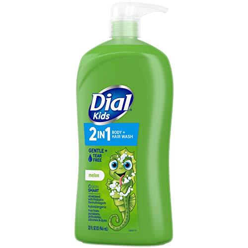 Dial Dial Kids 2-in-1 Body+Hair Wash, Melon, 32 fl oz (Pack of 2)