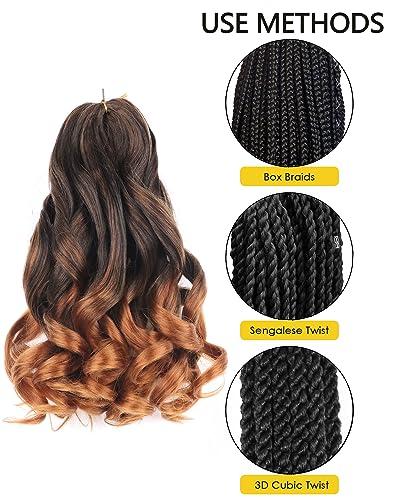 Aeagoo Short Kids Braiding Hair 10 Inch Pre Stretched French Curl Braiding Hair 8 Packs French Curls Braiding Hair Loose Wavy Braiding Hair Extensions for Box Braids10 Inch,T30