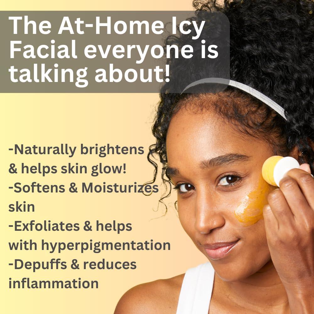 Love & Pebble Beauty Pops by Love & Pebble- Turmeric Mask Glow Enzyme Icy Facial Kit| Viral On TikTok| As seen on Shark Tank beauty | Korean Face Mask Skincare made with turmeric, aloe, banana, papaya