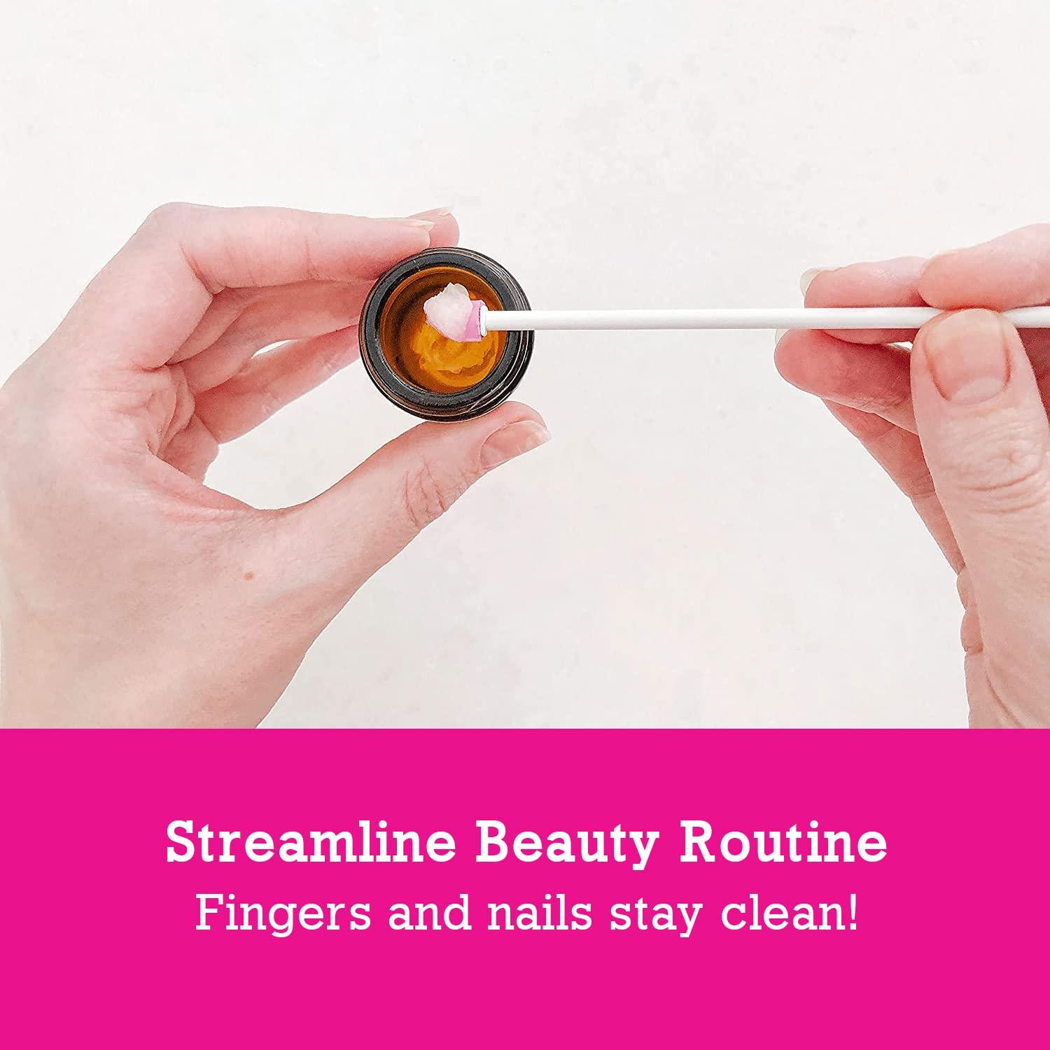 Spatty Spatty Lip Gloss Tiny Beauty Spatula (6 Inch Pink) Shark Tank Mom Made Scrape Last Drop of Lipstick, Mini Spatula Makeup, Long Makeup Spatula, Scoop for Makeup, Makeup Stocking Stuffer, Makeup Spatula