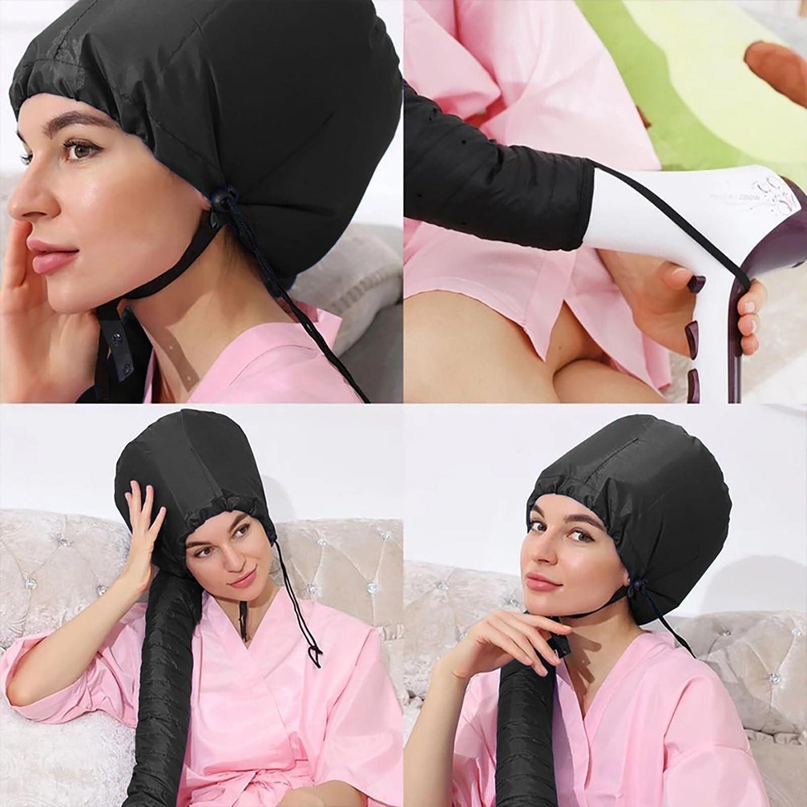bacion Net Plopping Cap for Drying Curly Hair, Net Plopping Bonnet Hair Drying Hoods with Drawstring, Adjustable Net Plopping Bonnet Diffuser Cap for Drying Curly Hair Net Plopping 1set QJ-1018 (Color : Sil