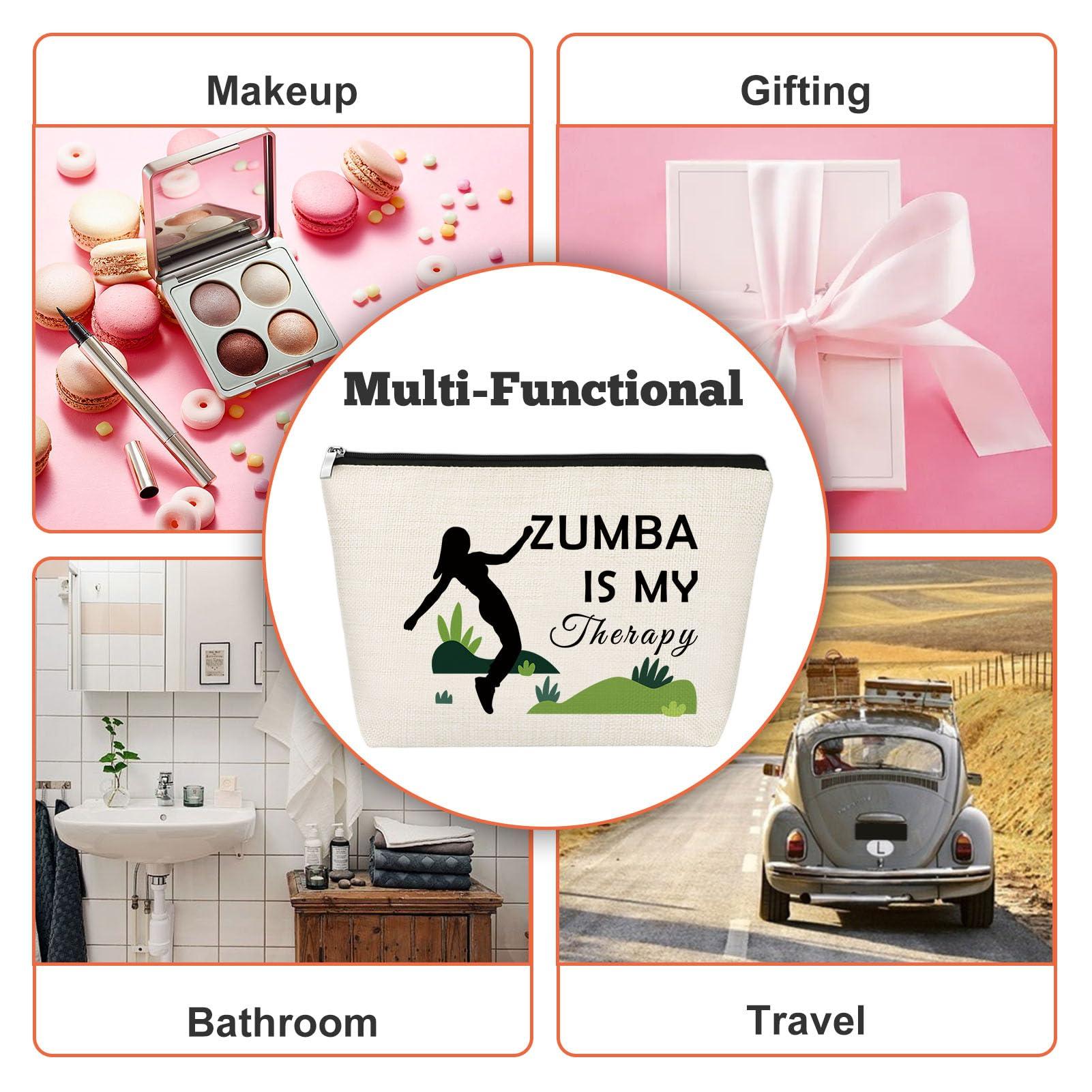 Gfhzdmf Workout Dance Gifts Makeup Bag Zumba Gift Cosmetic Bag Zumba Lover Gift For Women Travel Toiletry Bag Graduation Birthday Gifts For Zumba Lovers Women Female Girls Sister Daughter Friend Bestie
