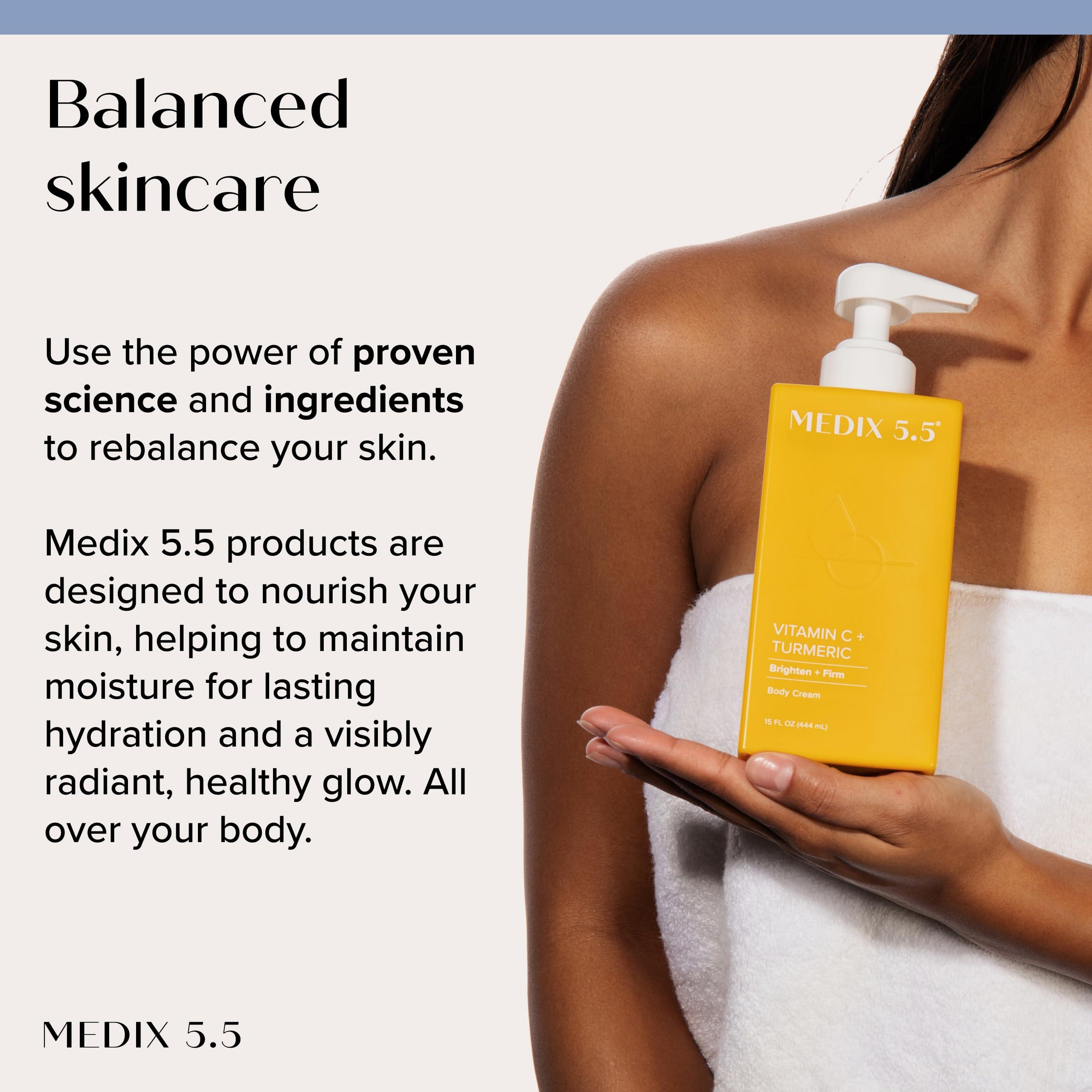 Medix 5.5 MEDIX 5.5 Vitamin C Cream Face Lotion & Body Lotion Moisturizer | Anti Aging Skin Care Firming & Brightening Cream Diminishes The Look Of Uneven Skin Tone, Age Spots, & Sun Damaged Dry Skin, 15 Fl Oz