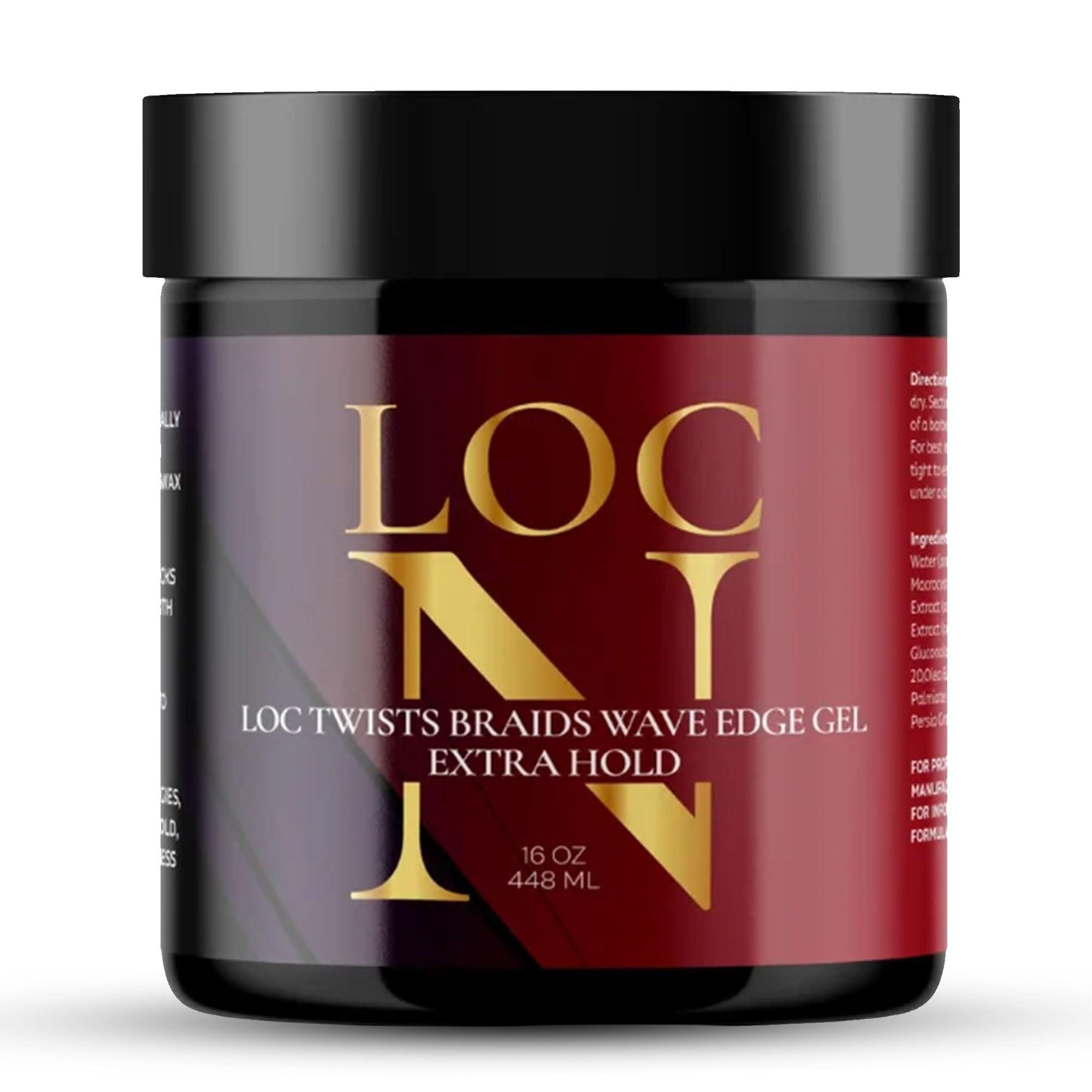 LOCN LOCN Twists Braids Wave Edge Gel, Extra Hold, 16 oz (448 ML)