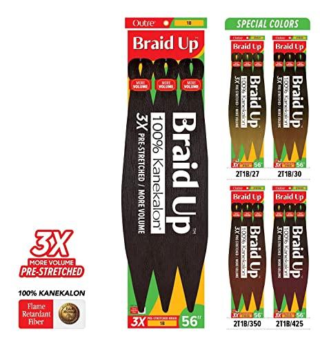 Outre Outre Braid Up - Pre Stretched Braid 56" 3X (3Packs, 2T1B/425)