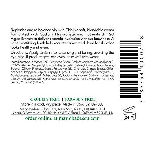 Mario Badescu Mario Badescu Control Face Moisturizer for Women and Men with Matte Finish, Ideal Facial Moisturizer for Oily or Sensitive Skin, Lightweight and Non-Greasy Moisturizer Face Cream, 2 Fl Oz