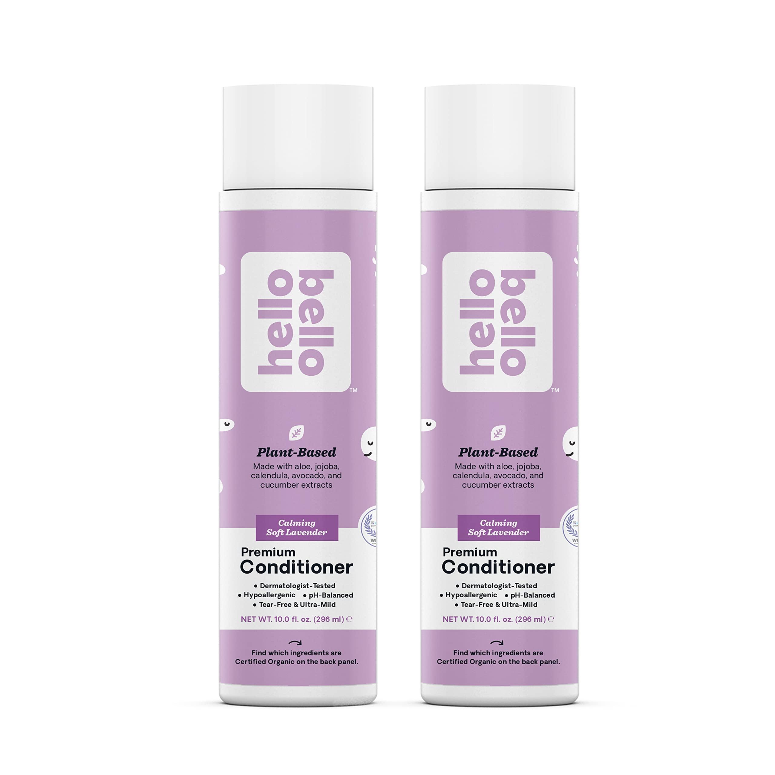 Hello Bello Hello Bello Premium Conditioner I Ultra Mild, Moisturizing and Plant Based Conditioner for Babies and Kids I Lavender Scent I 20 FL Oz (2 Packs of 10oz)