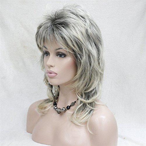Lydell Lydell Long Soft Shaggy Layered Blonde Ombre Classic Cap Full Synthetic Wigs (R2/26 Blonde Grey Ombre)