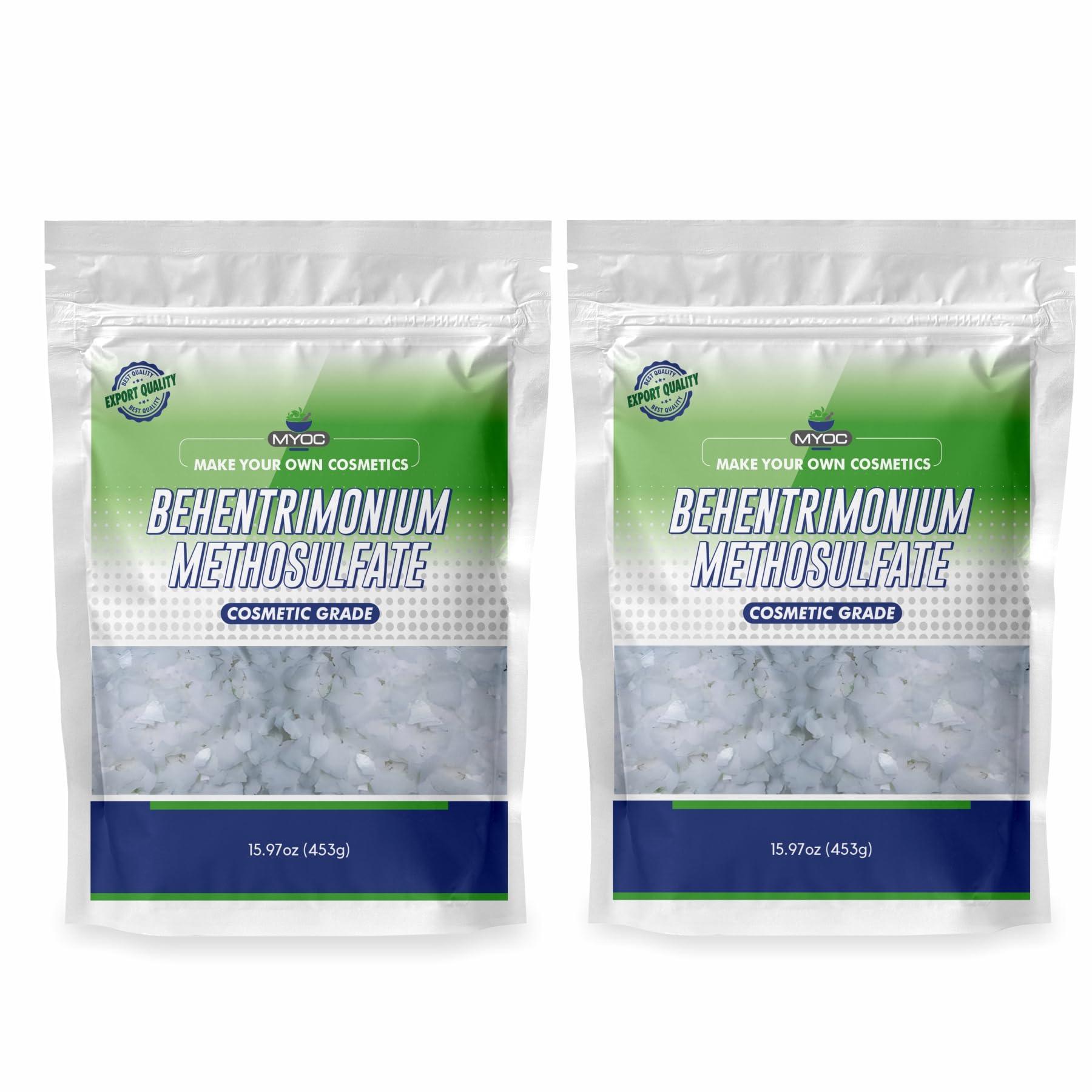 MYOC MYOC BTMS (Behentrimonium Methosulfate)- 15.97 oz, Pure Cosmetic Grade Raw Material Conditioning Emulsifier for DIY Creams, Lotions, Shampoo & Conditioner- Pack of 2