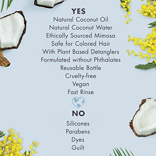 Love Beauty And Planet Love Beauty And Planet Silicone-Free Conditioner Thickening Conditioner for Fine Hair Coconut Water and Mimosa Flower in Reusable and Refillable Aluminum Bottle 16.5 fl oz