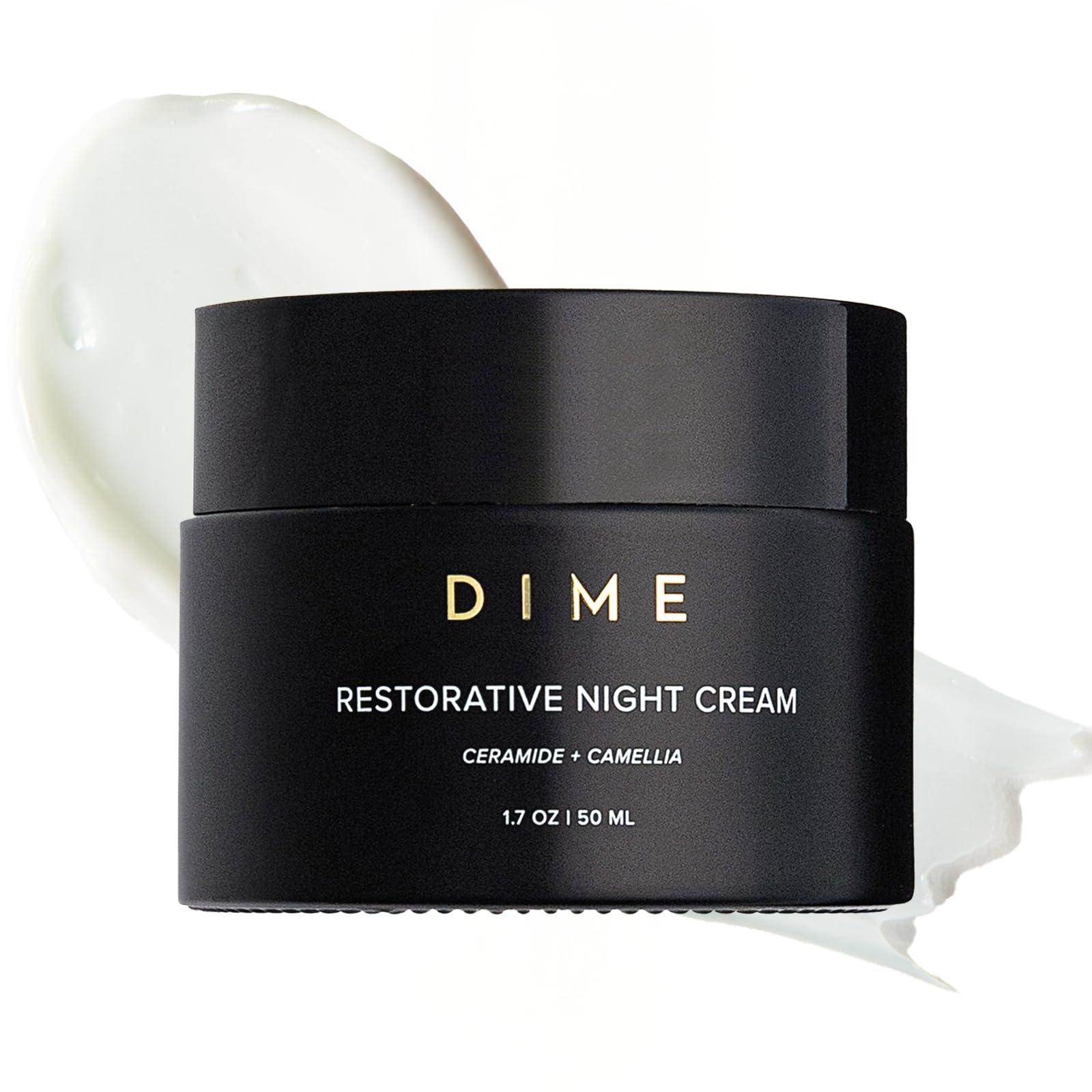 Dime Dime Beauty Restorative Night Cream, Facial Moisturizer with Ceramides and Sea Buckthorn, 1.7 oz / 50 ml