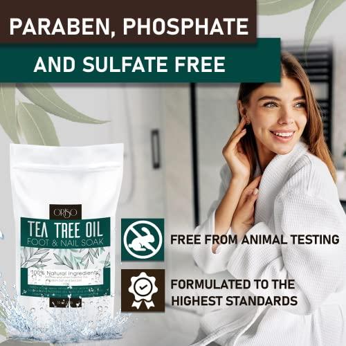 ORISO Tea Tree Oil Body Wash with Mint and Tea Tree Oil Foot Soak - Athletes Foot Treatment - Helps Foot Odor - Eczema