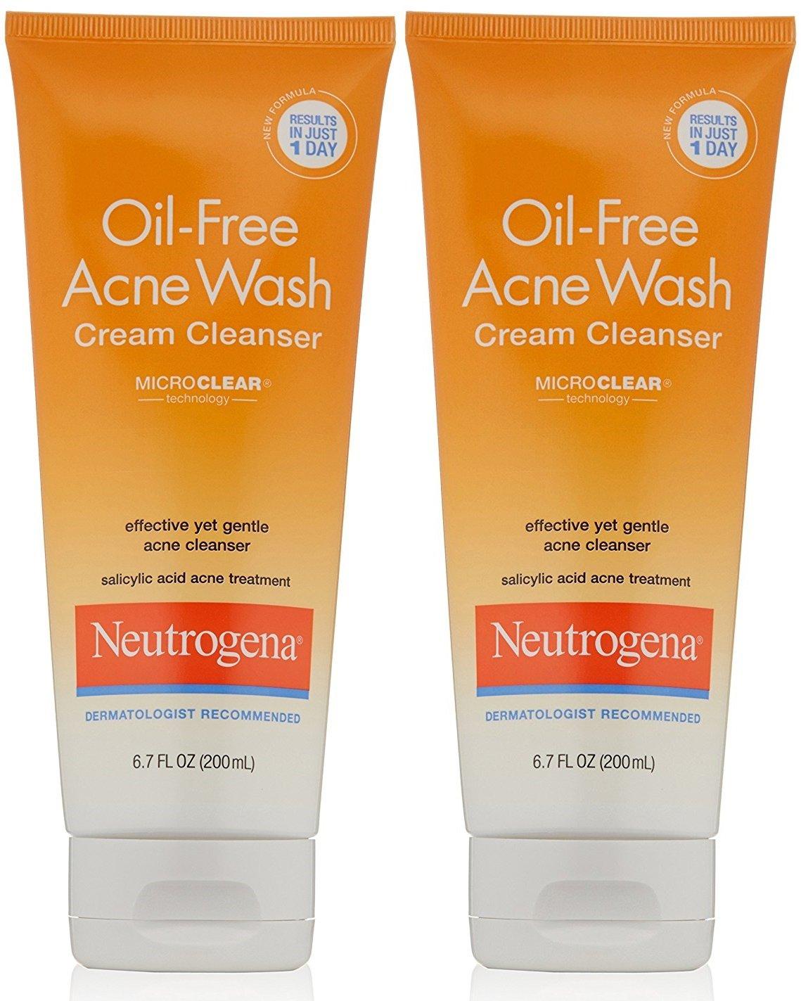 Neutrogena Neutrogena Acne Wash Cream Cleanser 6.7 Ounce (200ml) (Pack of 2)