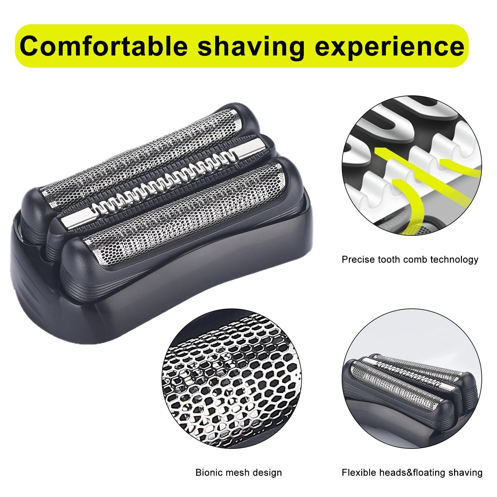 Styleader 2 Pack Replacement Heads Compatible with Braun Series 3 Electric Shaver for Braun S3 Foil Shaver fit for Electeic Razor 5409,3040s,300s,310s,320s,3050cc,3090cc,3010s,3030s. (21B)