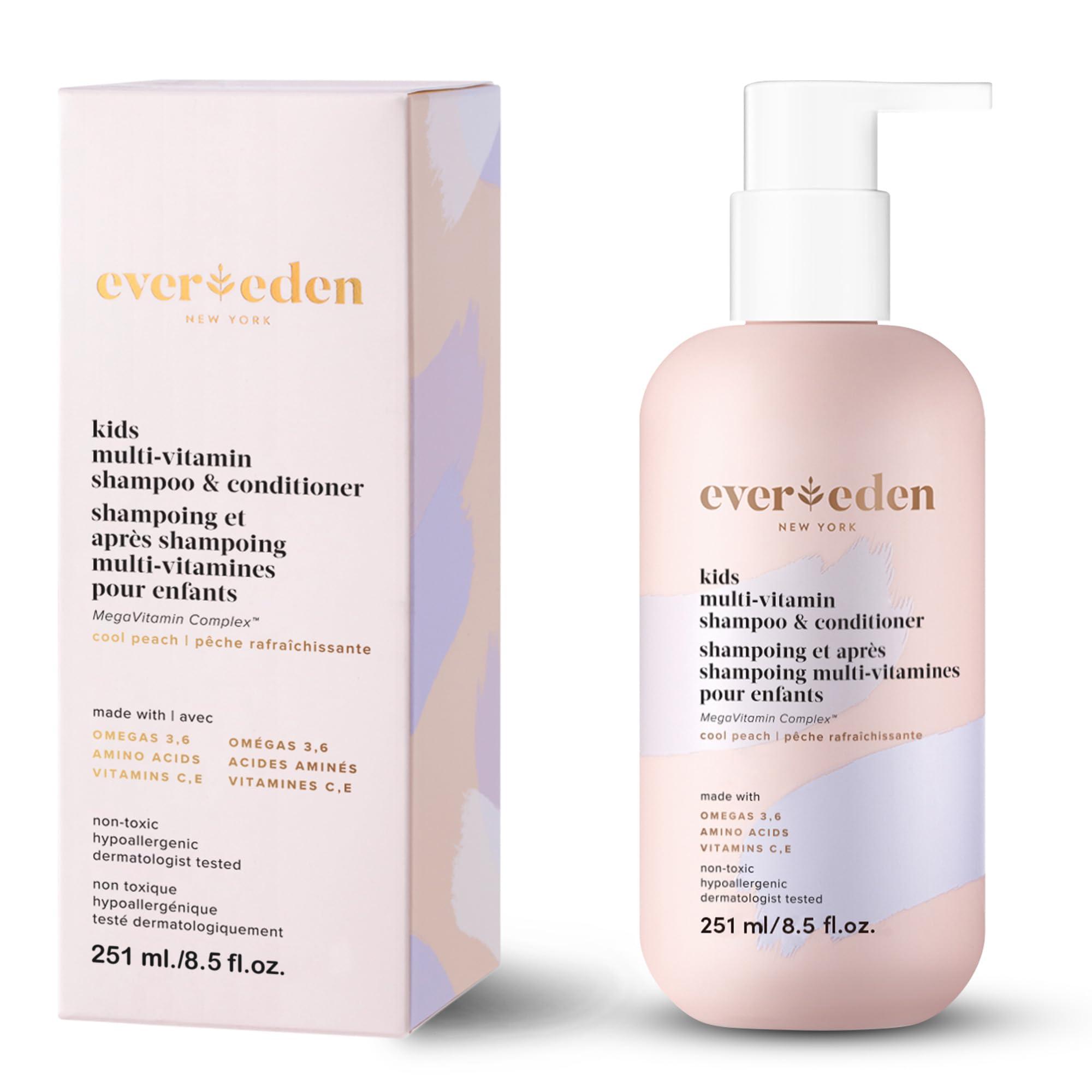 Evereden Evereden Kids Shampoo and Conditioner 2 in 1: Cool Peach, 10.1 fl oz. | Gentle Kids Skin Care | Non-toxic and Clean Ingredients