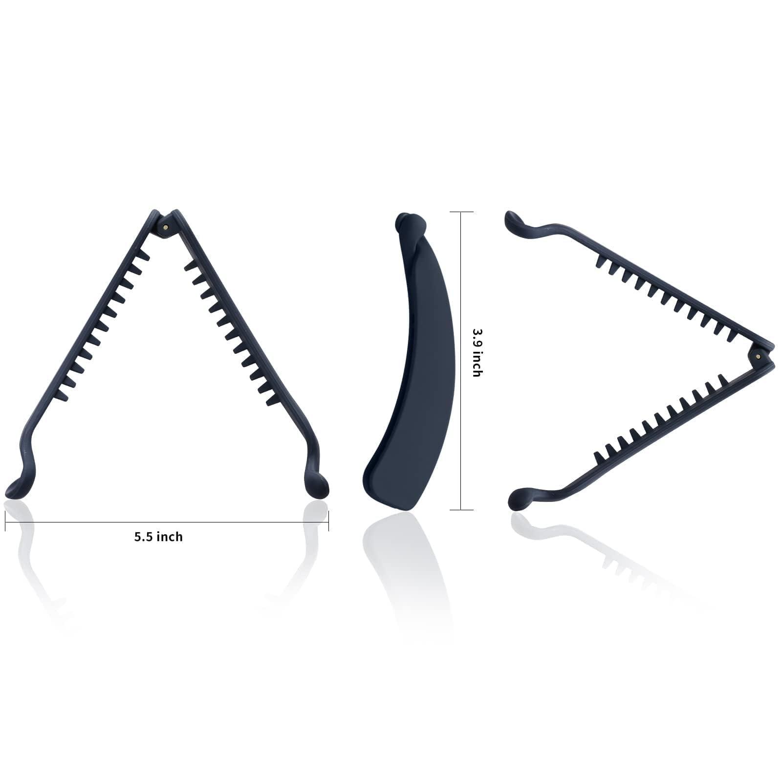 Anboor 8Pcs Banana Hair Clips for Women Thin Hair,Strong Holder 4.3" Large Cute Ponytail Matte Banana Clip Hairs for Fine Hair,No Slip Girl Ladies Beauty Clamp Clasp Clip Xmas New Year Gift Stocking Stuffers