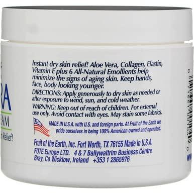 Fruit of the Earth Fruit of the Earth Cream, Aloe Vera, 4 Ounce Jars (Pack of 2)