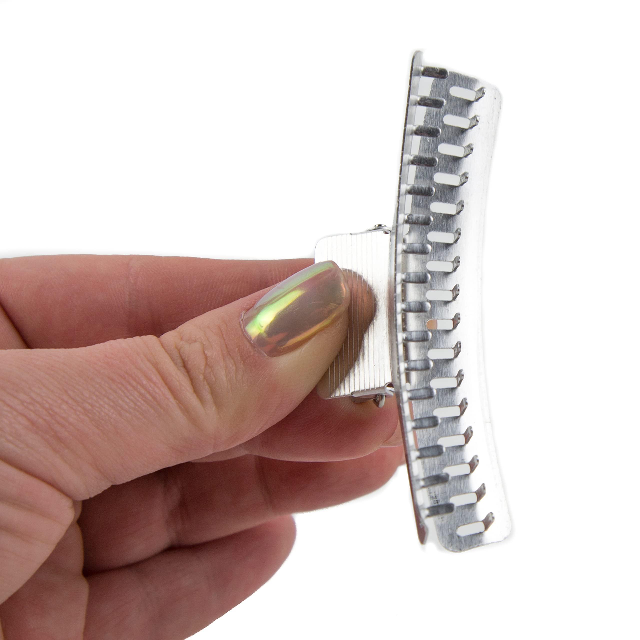 Salon Supply Co Aluminum 3 Butterfly Clips - Set of 10 - Fingerwave and Marcel Wave Setting Clamps