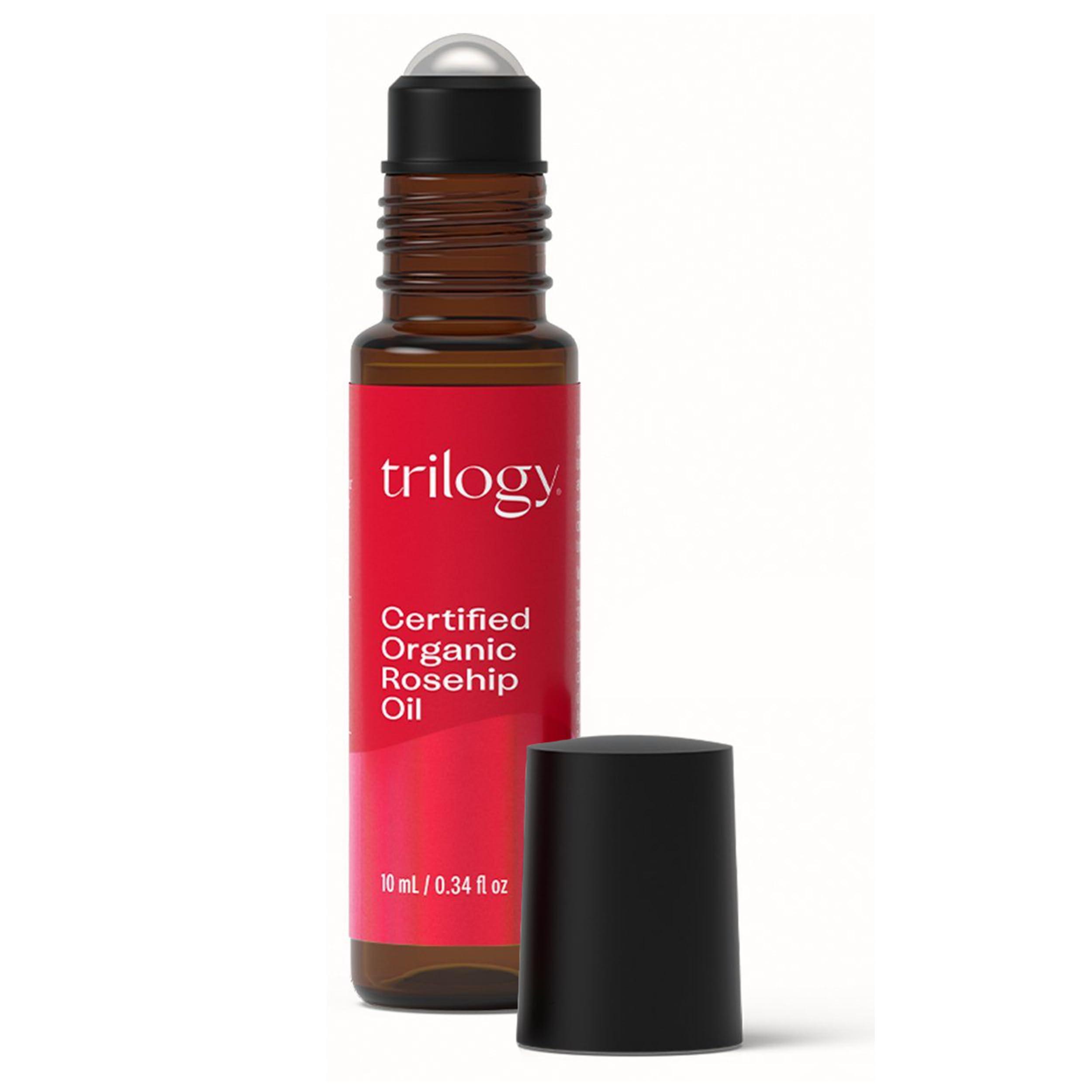 Trilogy Trilogy Certified Organic Rosehip Oil - Pure Rosehip Oil Reduces the Appearance of Wrinkles, Scars, Stretchmarks and Evens Skin Tone, 0.34 oz (10 ml)